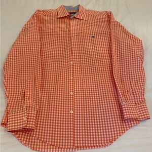 Vineyard Vines Orange Checkered Men's Shirt